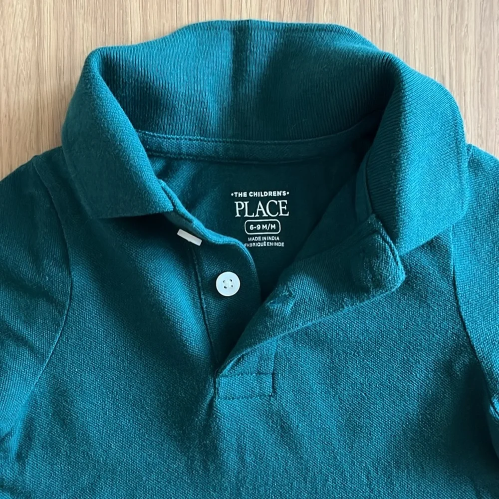 Children’s place, baby cotton Polo Shirt, 6-9 months, dark green